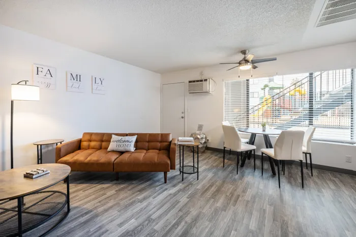living space in the studio apartment