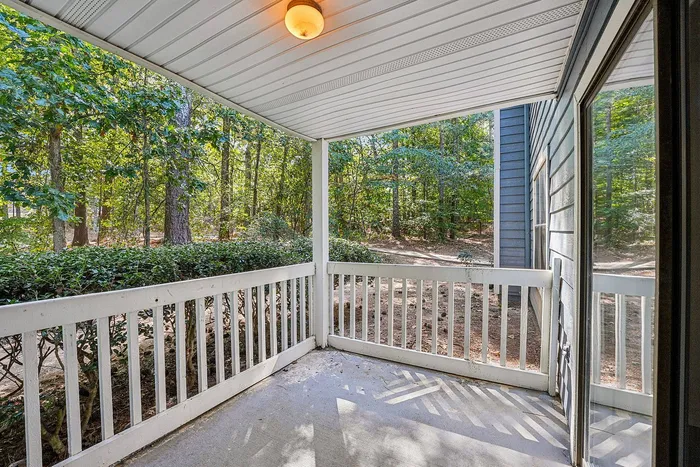 private patio with nature views