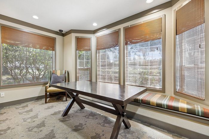 stylish leasing office with lounging space