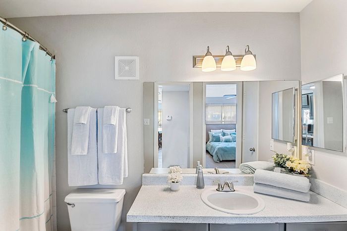 clean and bright bathroom