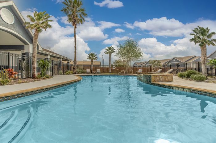 Sparkling resort style pool