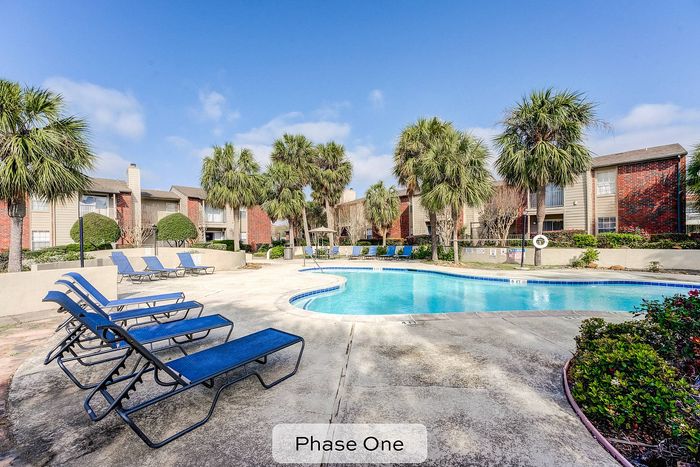 Lounge seating beside the pool