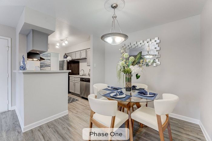 dining nook open to the kitchen