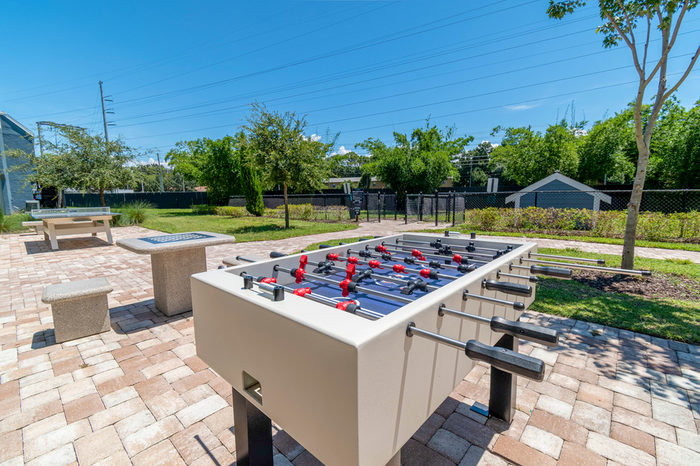 Exterior activities, foosball table