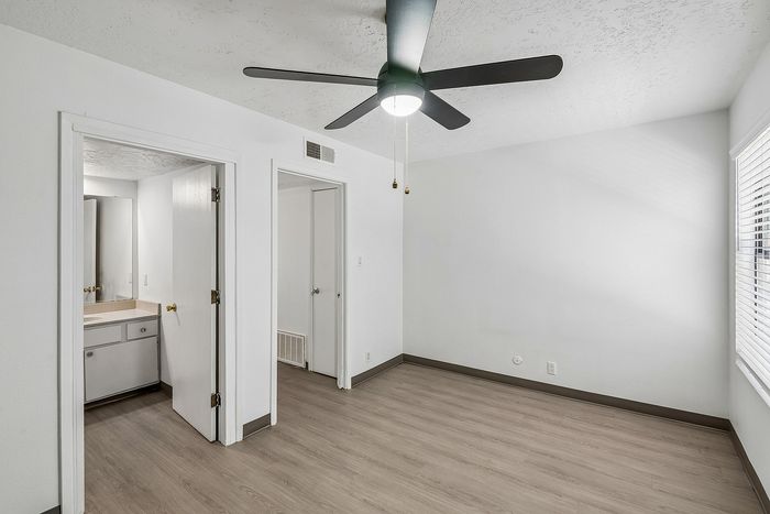 open bedroom with expansive closet