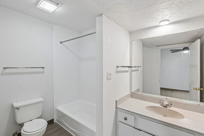 updated bathroom bathtub and shower