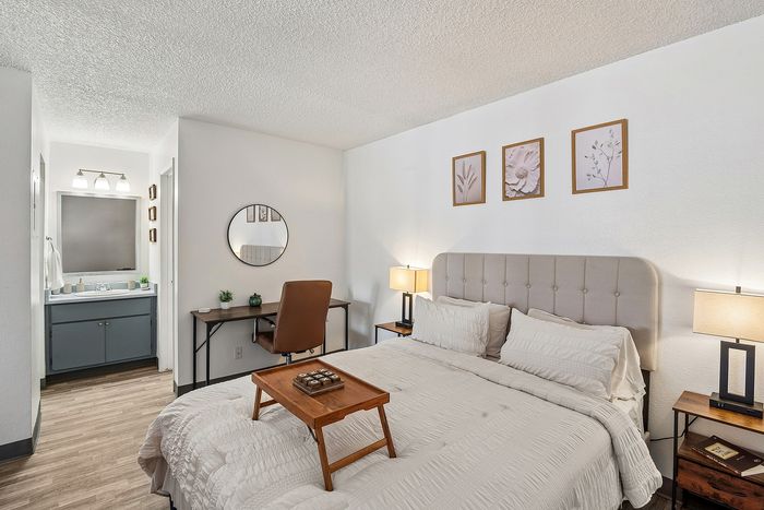 bedroom with desk