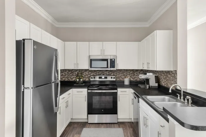 Kitchen with White Cabinets