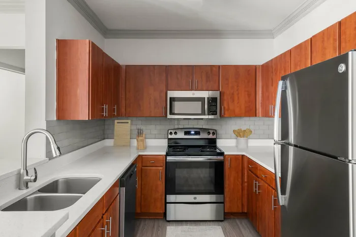 Kitchen with Caramel Cabinets