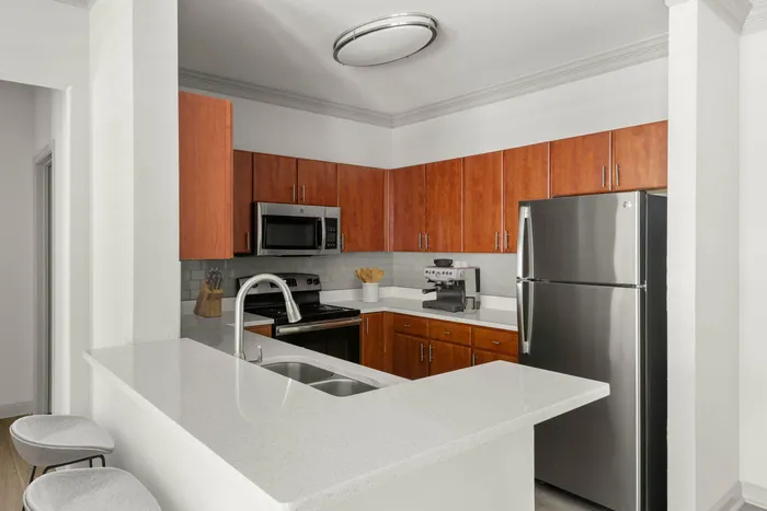 Kitchen with Caramel Cabinets