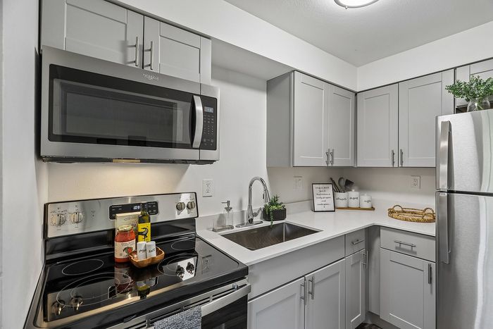 Upgraded appliances in the kitchen
