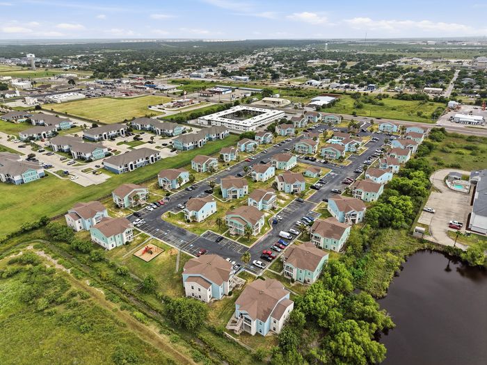 Aerial view of the property
