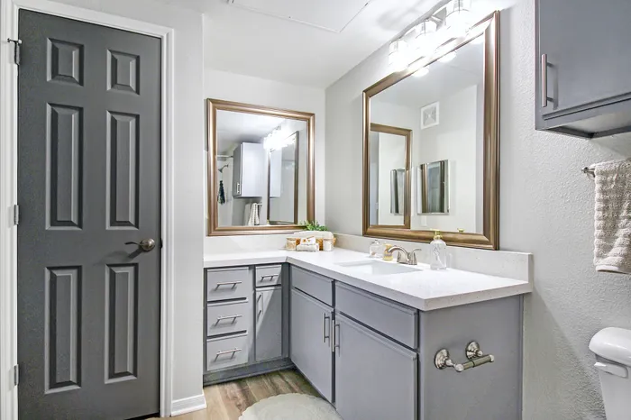 Upgraded Bathroom with additional storage
