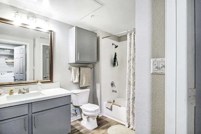 Bathroom with shower and bath