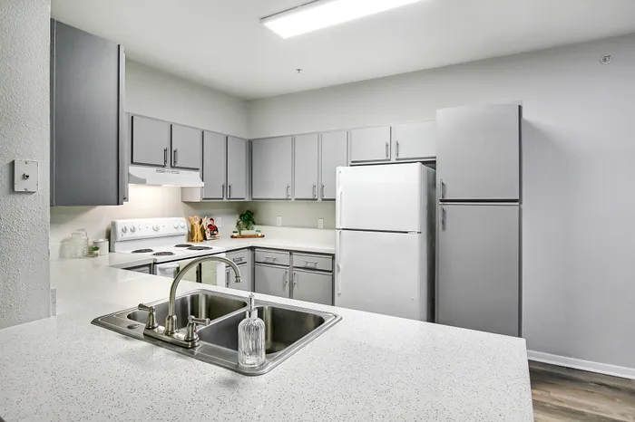 Kitchen with gas stove