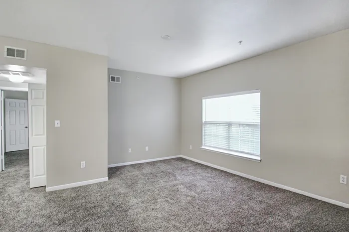 Bedroom with carpet