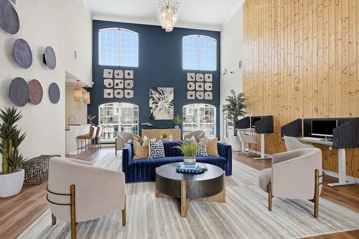 spacious and stylish clubhouse
