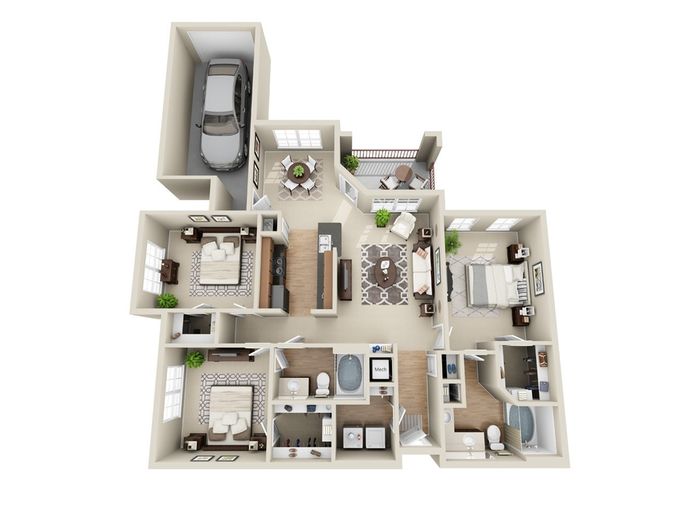 3CGp Floorplan | 3 Bed, 2 Bath