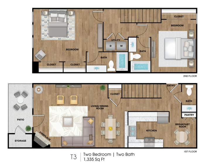 1335 Sq.Ft. Floor Plan