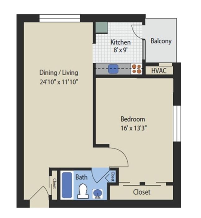 ORM - 1BR / 1BA
