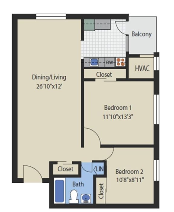 ORM - 2BR / 1BA Deluxe
