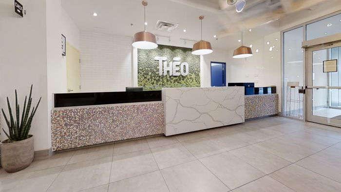 Theo student housing lobby