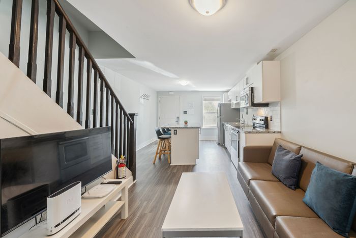 Townhouse kitchen and living room