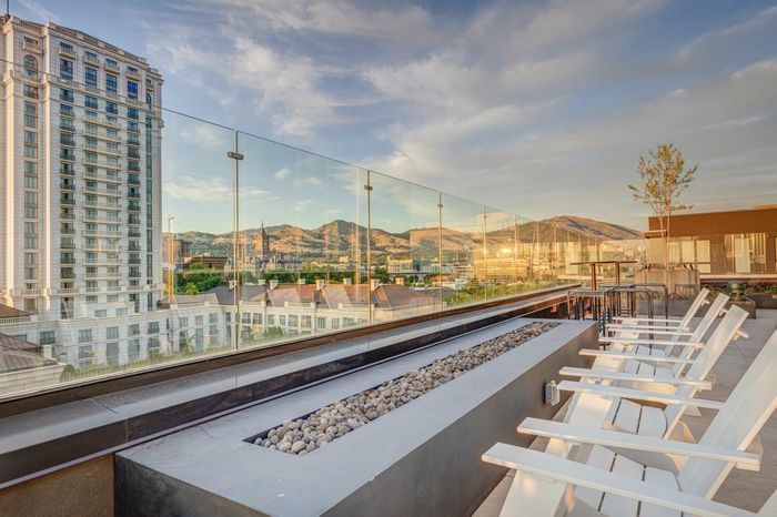 Rooftop Fireplace | 6th and Main Apartments | Salt Lake City, UT