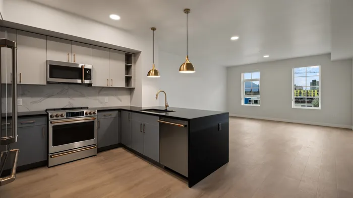Slate | Kitchen and Living room - view2