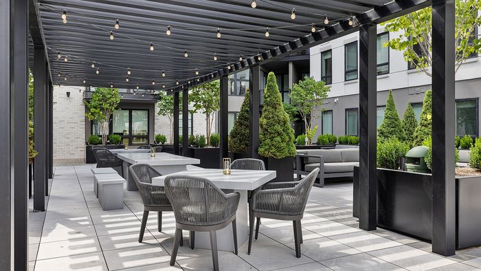 Resort-Style Pool Deck at Sugar Alley – pool deck awning