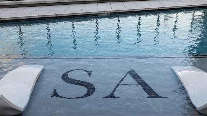 Resort-Style Pool Deck at Sugar Alley – close up of pool