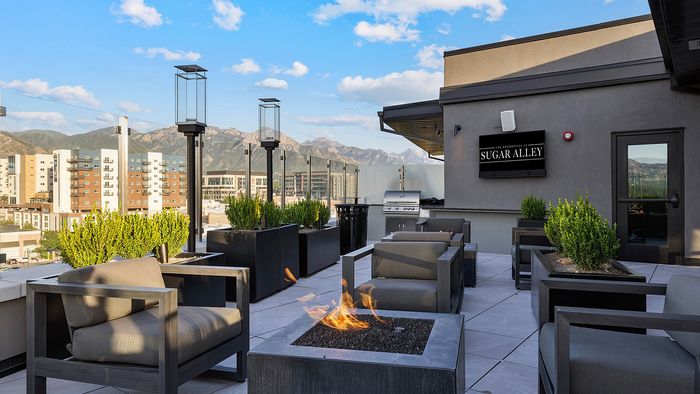 Rooftop Deck with Views at Sugar Alley – rooftop deck side view