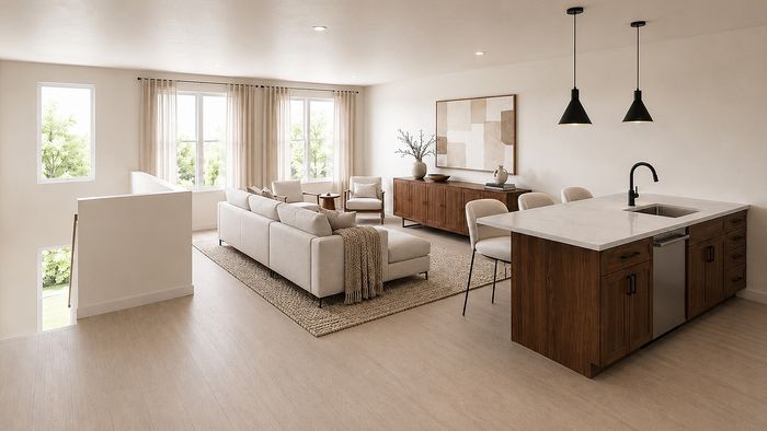 Kitchen & Living Room
