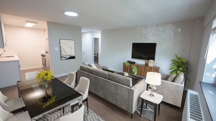 Living Room and Kitchen Rosemont Plaza