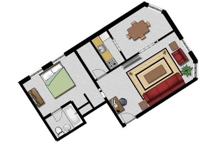 1 bed 1 bath