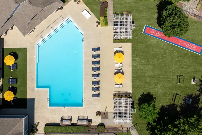 pool drone aerial