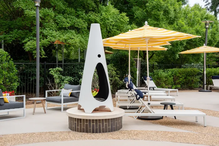 pizza oven by pool