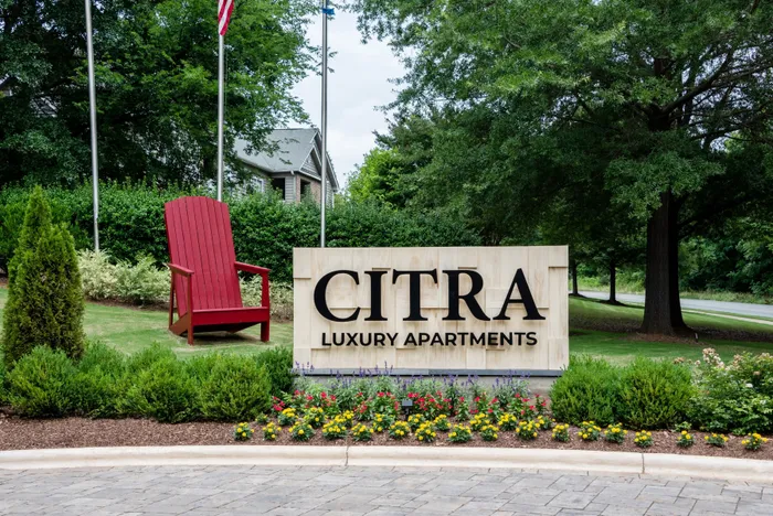 monument sign at entrance