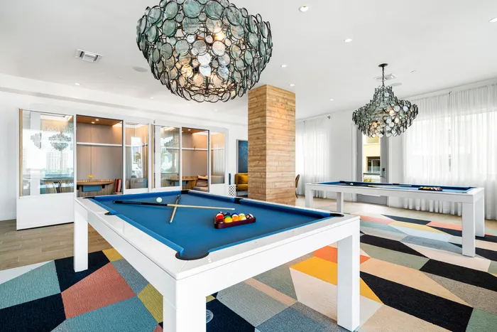 clubhouse at a luxury apartment in Downtown Sarasota FL