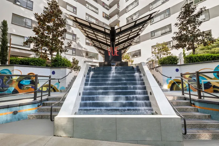 monument sign and fountain