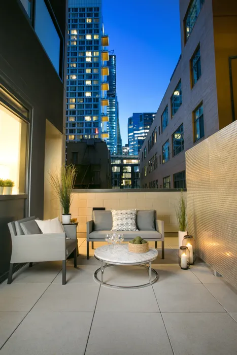 patio at night time