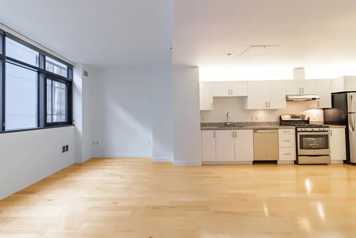 living area with windows