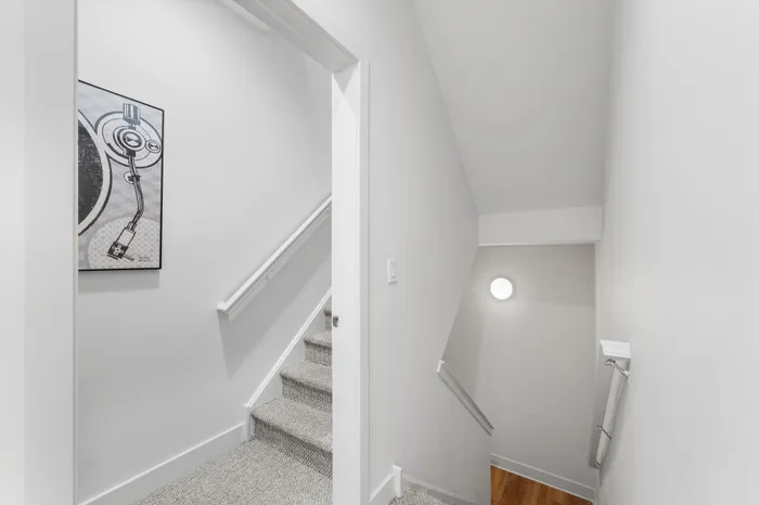 hallway with stairs