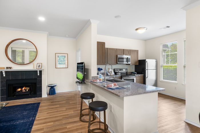 living room and kitchen