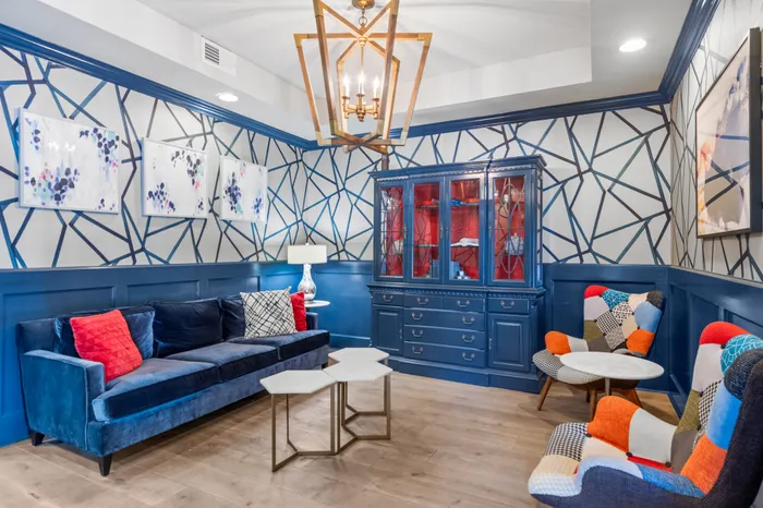 sitting area in clubhouse