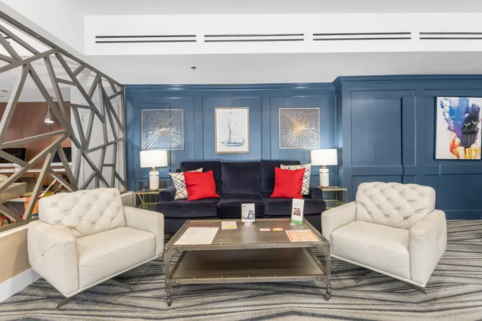 lounge area in clubhouse
