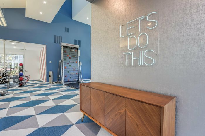 Fitness Center and Neon Sign