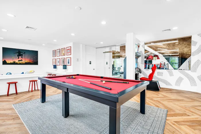 Clubhouse lounge billiards area