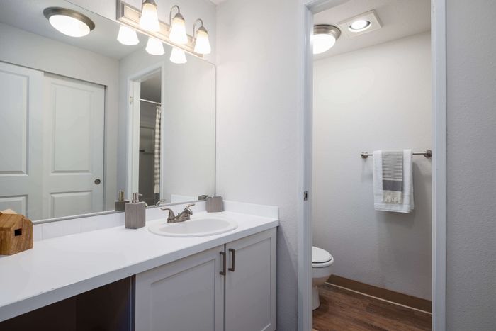 bathroom in model