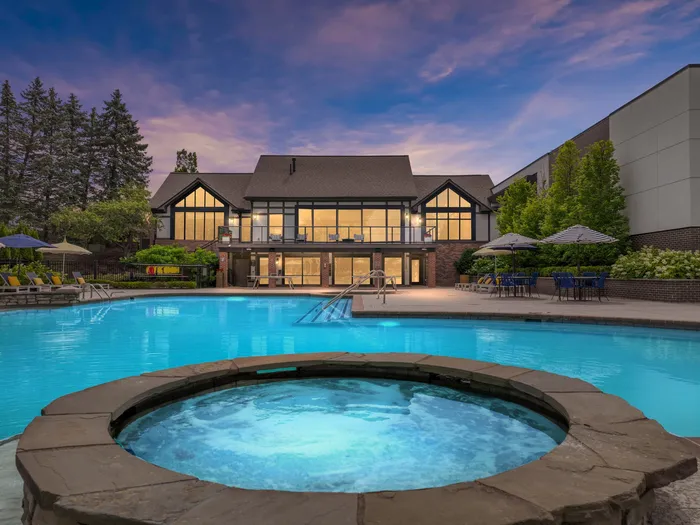 pool at twilight